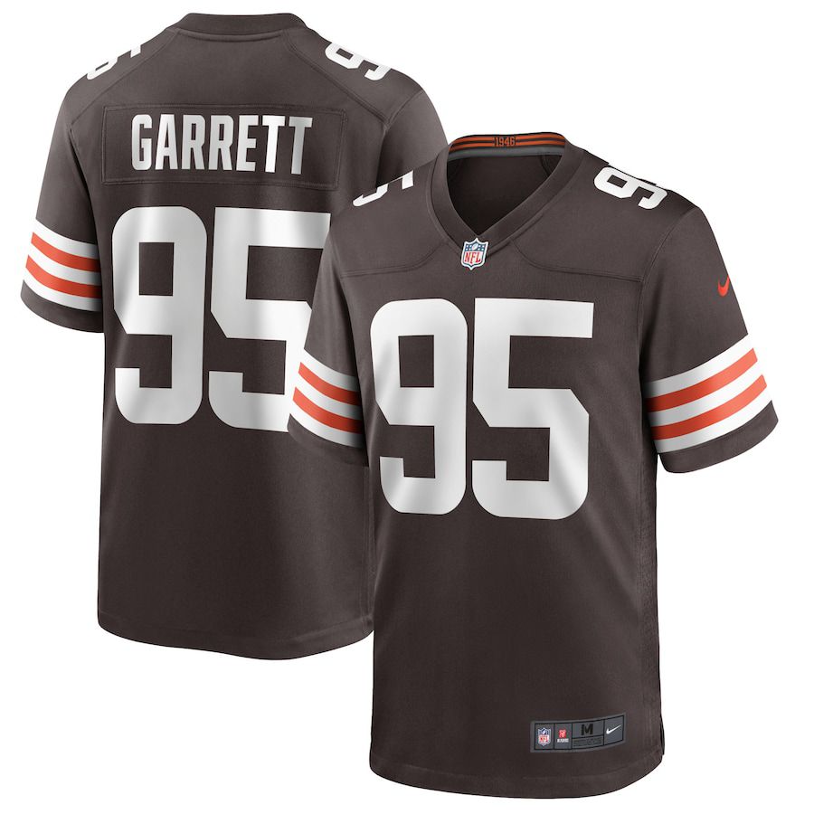 Men Cleveland Browns 95 Myles Garrett Nike Brown Game Player NFL Jersey